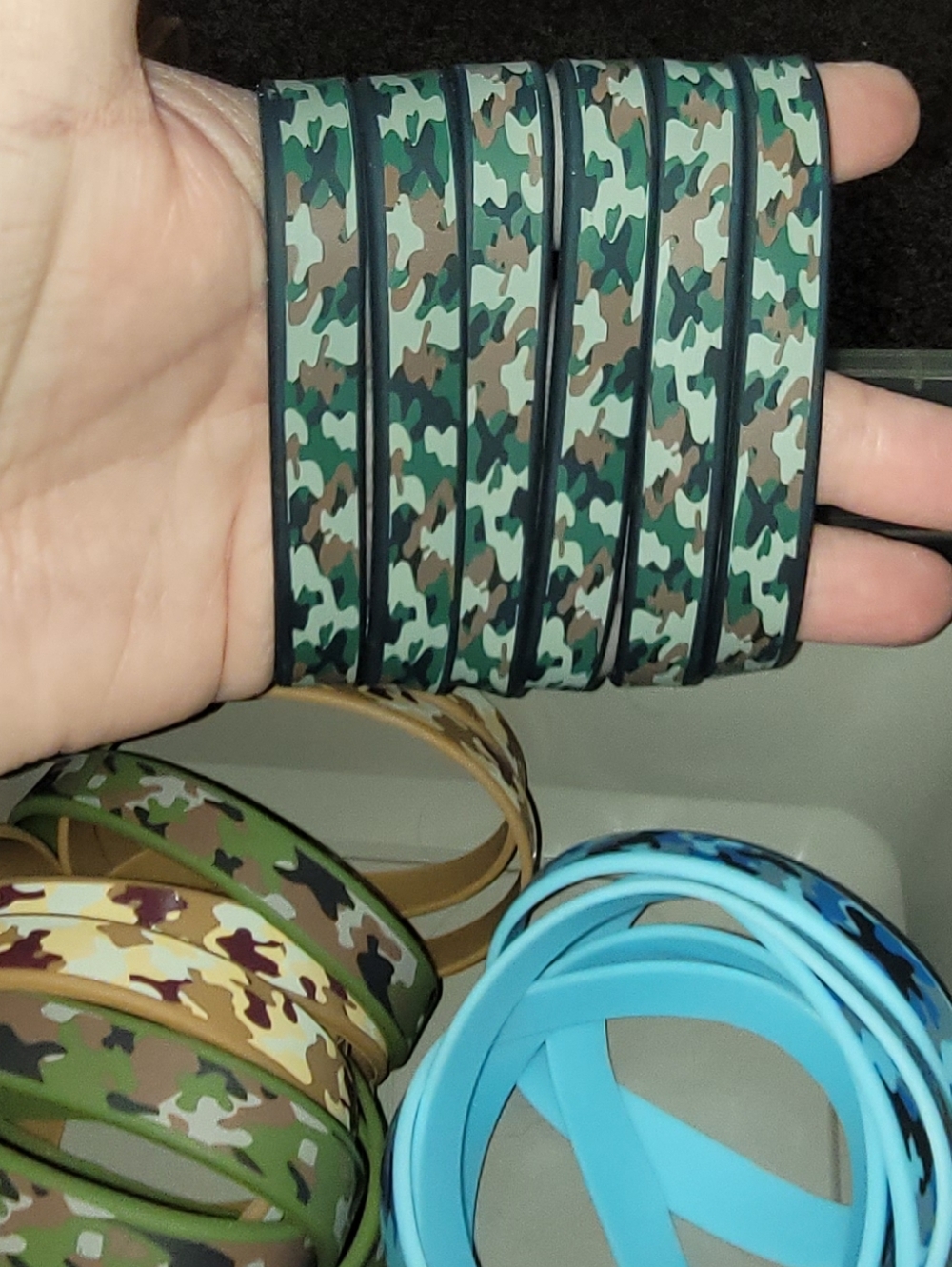 Dark Green Camo Bracelets